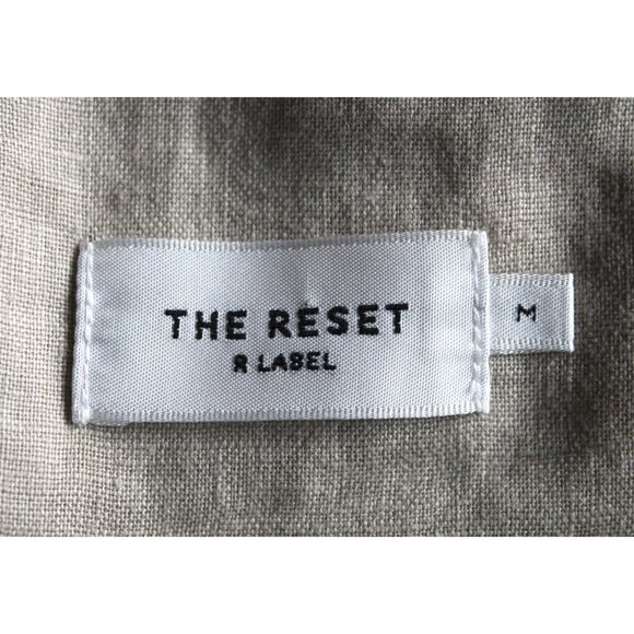 THE RESET R LABEL 100% Linen Beige Boxy Crop Top Tank, Size M Medium - Picture 10 of 12